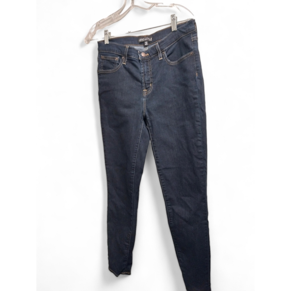 Women's size 29W 28L Jcrew mercantile denim dark wash skinny jeans.